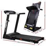 Everfit Electric Treadmill 40cm Running Home Gym Fitness Machine Black