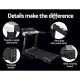 Everfit Electric Treadmill 40cm Running Home Gym Fitness Machine Black