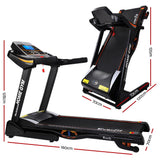 Everfit Electric Treadmill 48cm Incline Running Home Gym Fitness Machine Black