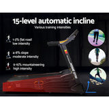 Everfit Electric Treadmill 48cm Incline Running Home Gym Fitness Machine Black