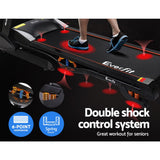 Everfit Electric Treadmill 48cm Incline Running Home Gym Fitness Machine Black