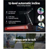 Everfit Electric Treadmill 43cm Incline Running Home Gym Fitness Machine Black
