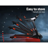 Everfit Electric Treadmill 45cm Auto Incline Running Home Gym Machine Black